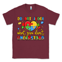 Burgundy puzzle heart inclusivity message Classic Tee - LillyAllenDesigns