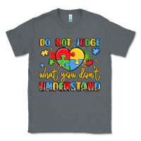 Charcoal Heather puzzle heart inclusivity message Classic Tee - LillyAllenDesigns