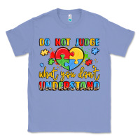 Colony Blue puzzle heart inclusivity message Classic Tee - LillyAllenDesigns