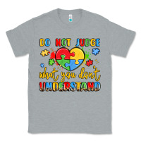 Heather Grey puzzle heart inclusivity message Classic Tee - LillyAllenDesigns