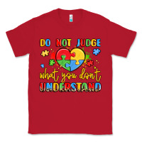Red puzzle heart inclusivity message Classic Tee - LillyAllenDesigns