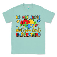 Seafoam puzzle heart inclusivity message Classic Tee - LillyAllenDesigns