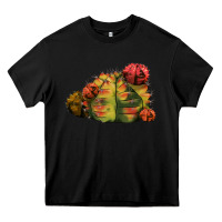 Black Gymnocalycium Variegated Cactus Heavy Core Tee - LillyAllenDesigns