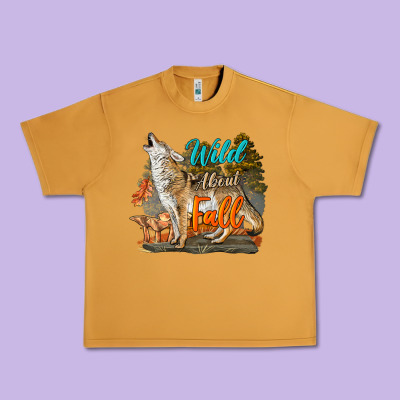 Wild About Fall Coyote Urban Heavy Tee Designed By Lillyallendesigns
