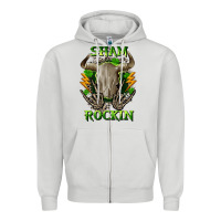 Dove Grey Sham rockin St. Patrick's Day Zipper Hoodie - CowGirlArtShop