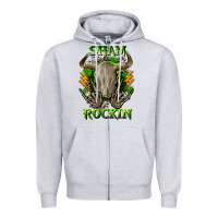 Heather Grey Sham rockin St. Patrick's Day Zipper Hoodie - CowGirlArtShop