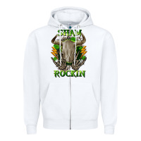 White Sham rockin St. Patrick's Day Zipper Hoodie - CowGirlArtShop