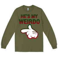 Army Green He's My Weirdo Galaxy Long Sleeve Tee - Bettercallsaul