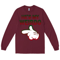 Burgundy He's My Weirdo Galaxy Long Sleeve Tee - Bettercallsaul