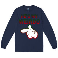 Navy He's My Weirdo Galaxy Long Sleeve Tee - Bettercallsaul