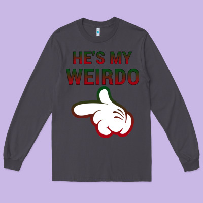 He's My Weirdo Galaxy Long Sleeve Tee Designed By Bettercallsaul