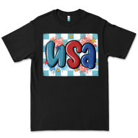 Black usa retro Premium Tee - MaliasSmallBusiness