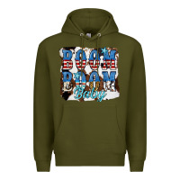 Army Green Boom Boom Baby Premium Hoodie - JahusDesignShop