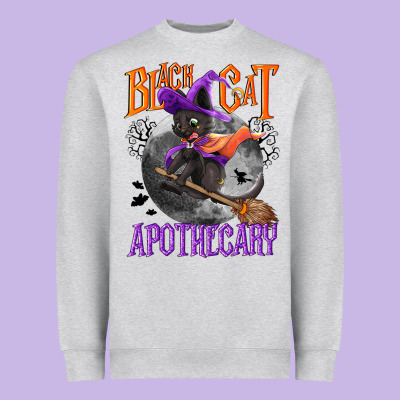 Black Cat Apothecary Heavyweight Sweatshirt Designed By Nancycooperartshop
