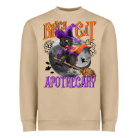 Mushroom Black cat apothecary Heavyweight Sweatshirt - NancyCooperArtShop