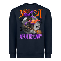 Navy Black cat apothecary Heavyweight Sweatshirt - NancyCooperArtShop