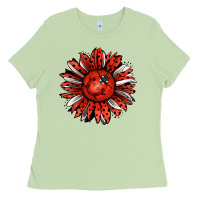 Matcha Ladybug Sunflower Ladies Tee - Jasminsmagicworld