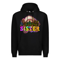 Black baseball sister Premium Hoodie - OliviaCreatesArt