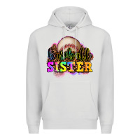 Dove Grey baseball sister Premium Hoodie - OliviaCreatesArt