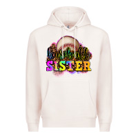Pale Pink baseball sister Premium Hoodie - OliviaCreatesArt