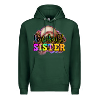 Sports Green baseball sister Premium Hoodie - OliviaCreatesArt