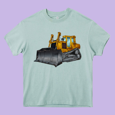 Bulldozer Heavy Core Tee Designed By Lillyallendesigns