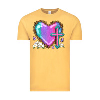Vintage Mustard easter cross heart la Vintage Tee - LillyAllenDesigns
