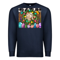 Navy Easter Bunny Tumbler Premium Sweatshirt - BundleAndBundleShop