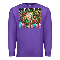 Purple Easter Bunny Tumbler Premium Sweatshirt - BundleAndBundleShop