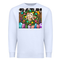 White Easter Bunny Tumbler Premium Sweatshirt - BundleAndBundleShop
