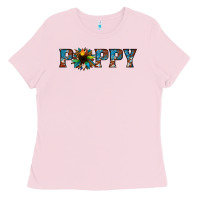 Bubblegum Pink poppy cowhide sunflower Ladies Tee - Jasminsmagicworld