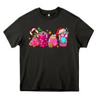 Asphalt pink christmas coffee cups Heavy Core Tee - AdoDesignShop