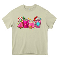 Mossy pink christmas coffee cups Heavy Core Tee - AdoDesignShop