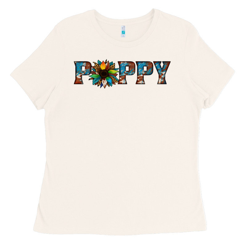 Poppy Cowhide Sunflower Ladies Tee by Jasminsmagicworld | Teevron