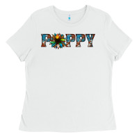 White poppy cowhide sunflower Ladies Tee - Jasminsmagicworld