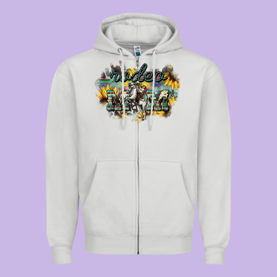 Rodeo Mom Mother's Day Zipper Hoodie Designed By Howdyjamesfarm