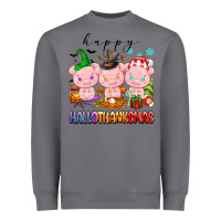 Storm happy hallothanksmas pigs Heavyweight Sweatshirt - texasbilliewilder