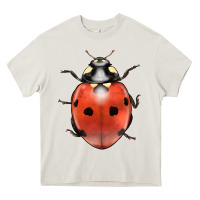 Cream lady bug Heavy Core Tee - LillyAllenDesigns