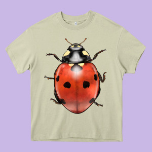 Lady Bug Heavy Core Tee Designed By Lillyallendesigns