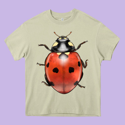 Lady Bug Heavy Core Tee Designed By Lillyallendesigns
