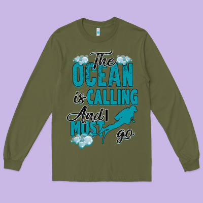 The Ocean Is Calling Long Sleeve Tee Designed By Bettercallsaul