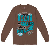 Chestnut The Ocean Is Calling Long Sleeve Tee - Bettercallsaul