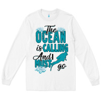 White The Ocean Is Calling Long Sleeve Tee - Bettercallsaul