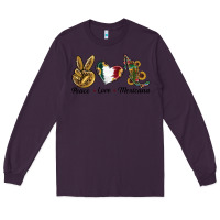 Plum Peace Love Mexicana Long Sleeve Tee - RanaPortraitStore