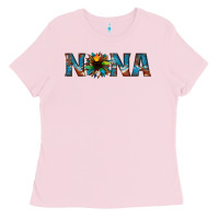 Bubblegum Pink nana cowhide sunflower Ladies Tee - Jasminsmagicworld