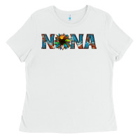 White nana cowhide sunflower Ladies Tee - Jasminsmagicworld