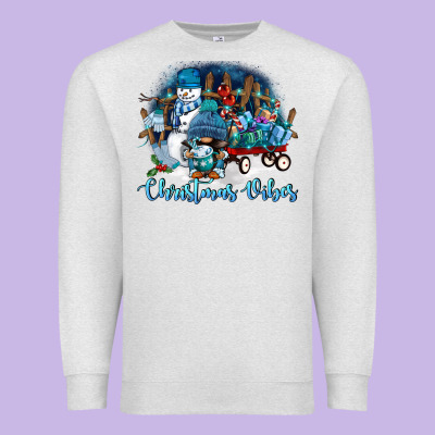 Christmas Vibes Premium Sweatshirt Designed By Fadigitalartstudio