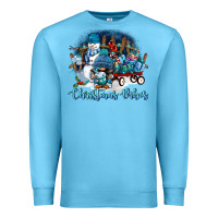 Ocean Blue christmas vibes Premium Sweatshirt - FaDigitalArtStudio
