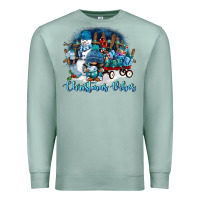Seafoam christmas vibes Premium Sweatshirt - FaDigitalArtStudio