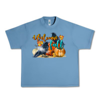 Pebble Blue Welcome Fall With Crow Urban Heavy Tee - LillyAllenDesigns